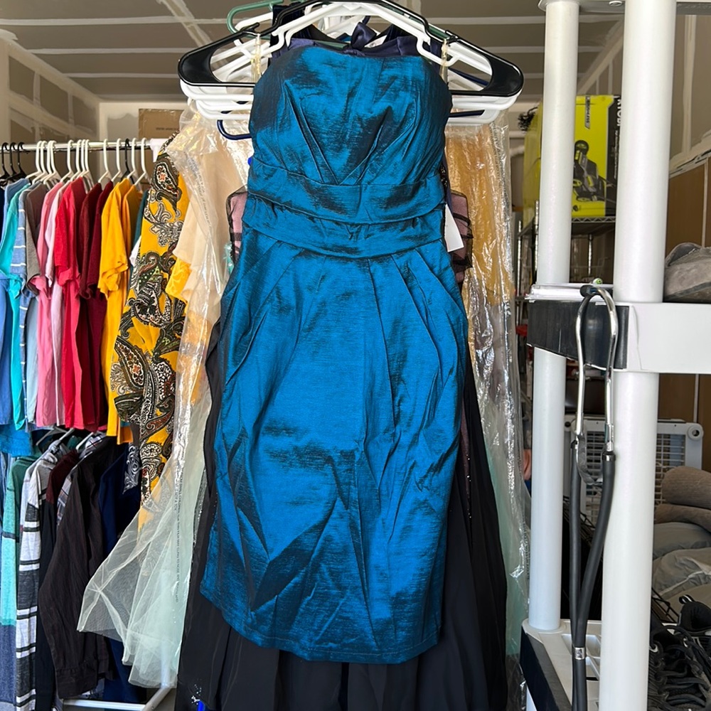 Blue sleeveless dress